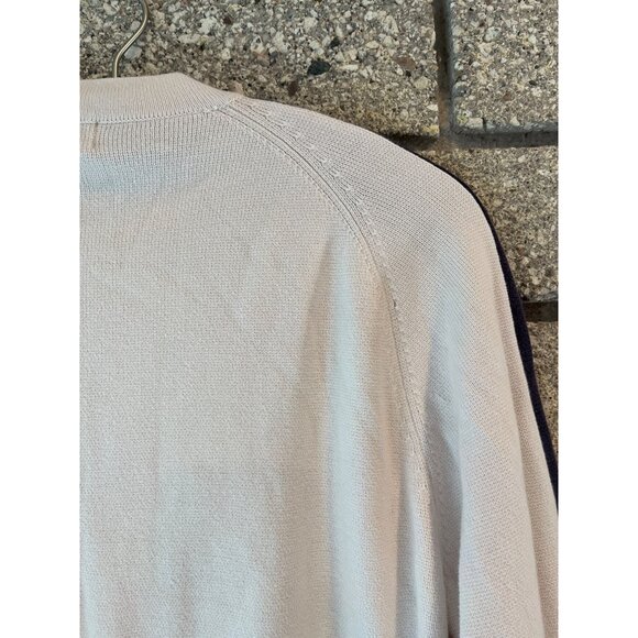 Levis Cream Zip-Up Jacket With Red & Navy Stripes And Embroidered Patch Details - Picture 9 of 9